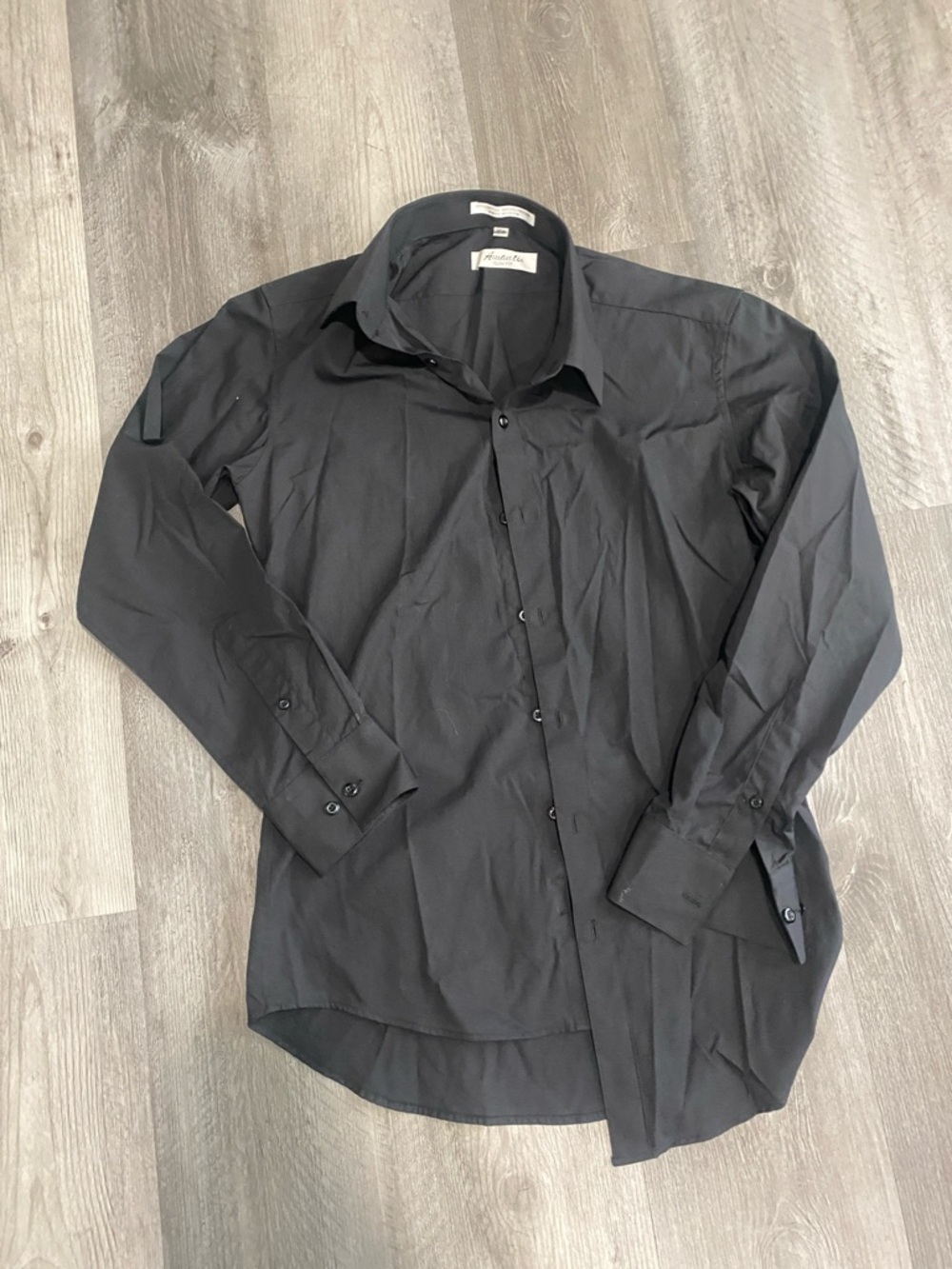 Black Long-Sleeve Dress Shirt by Daniel Hechter